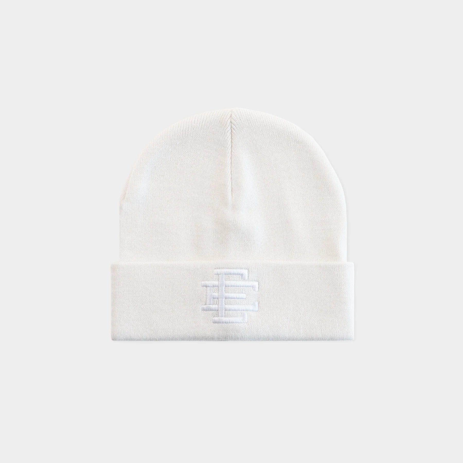 Eric Emanuel White Beanie Front