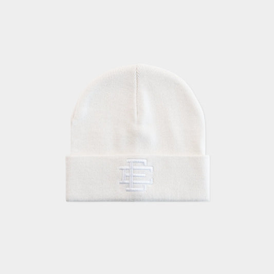 Eric Emanuel White Beanie Front