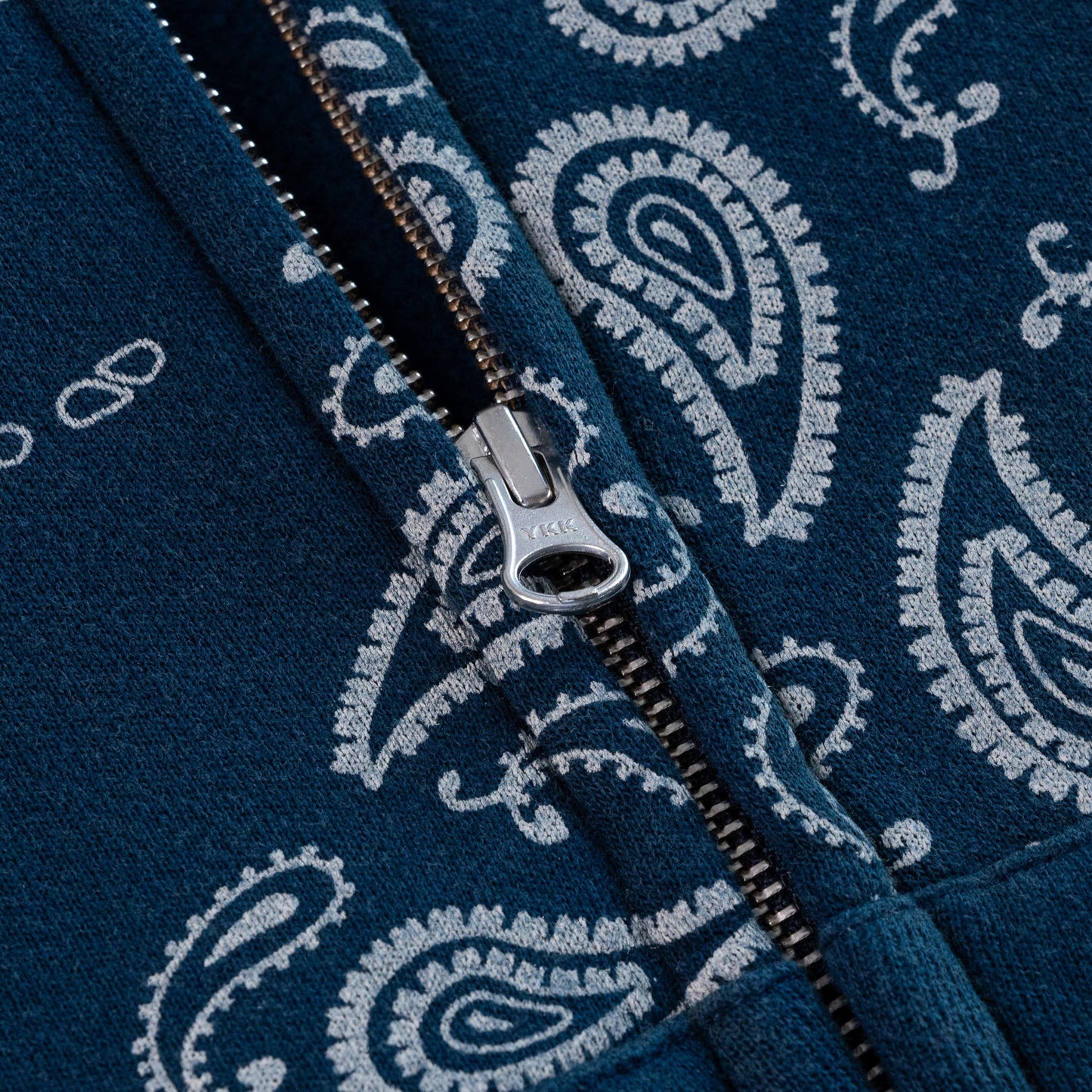 Eric Emanuel Navy Paisley Zip Hoodie