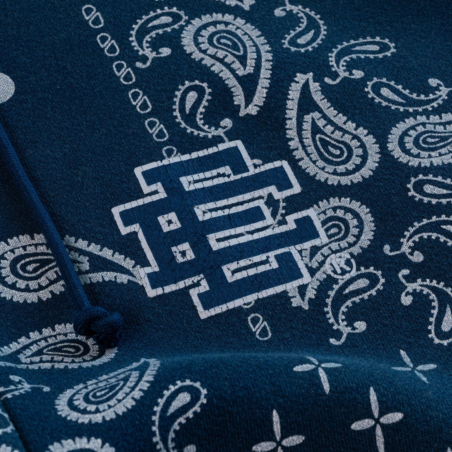 Eric Emanuel Navy Paisley Zip Hoodie