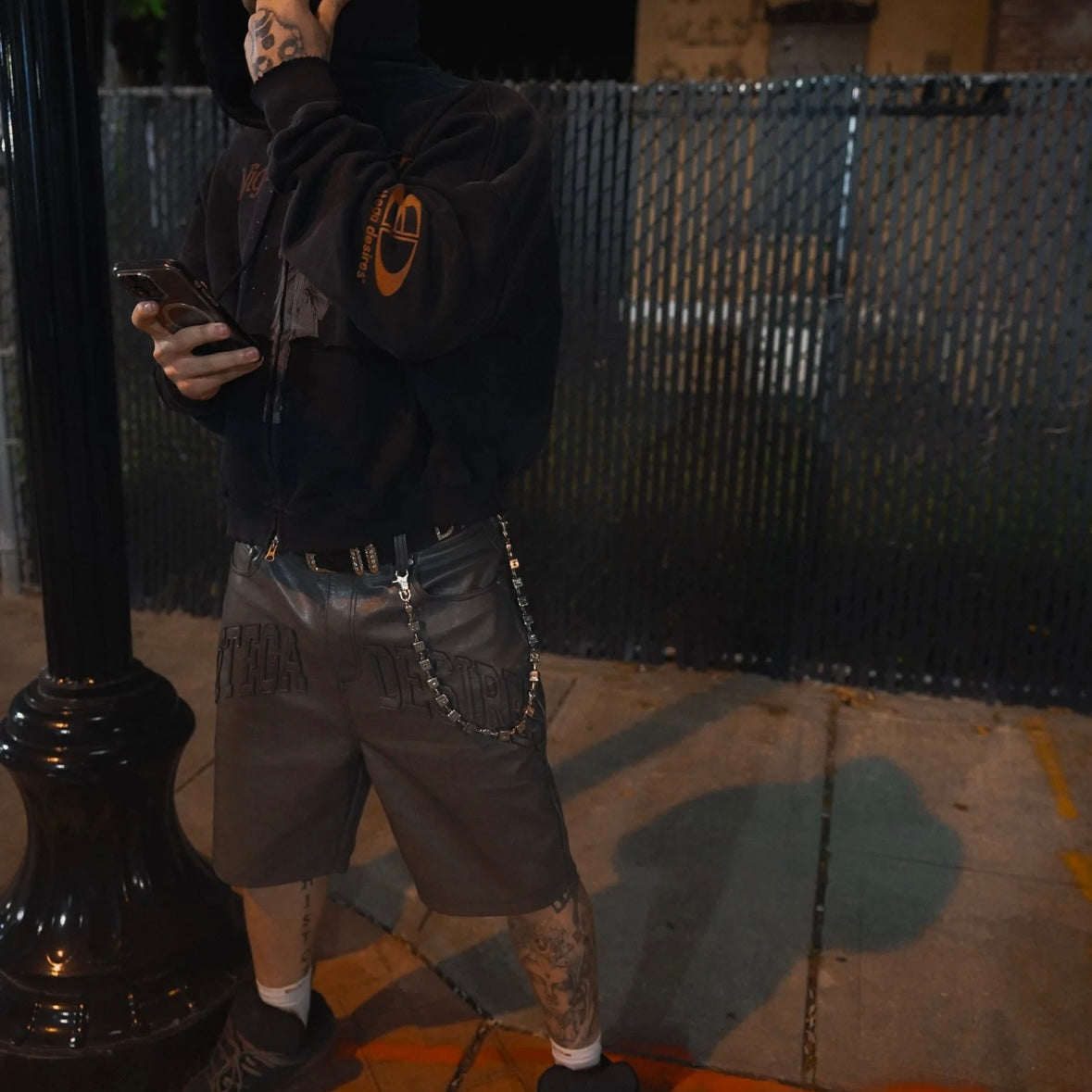 Bottega Desires Leather Shorts