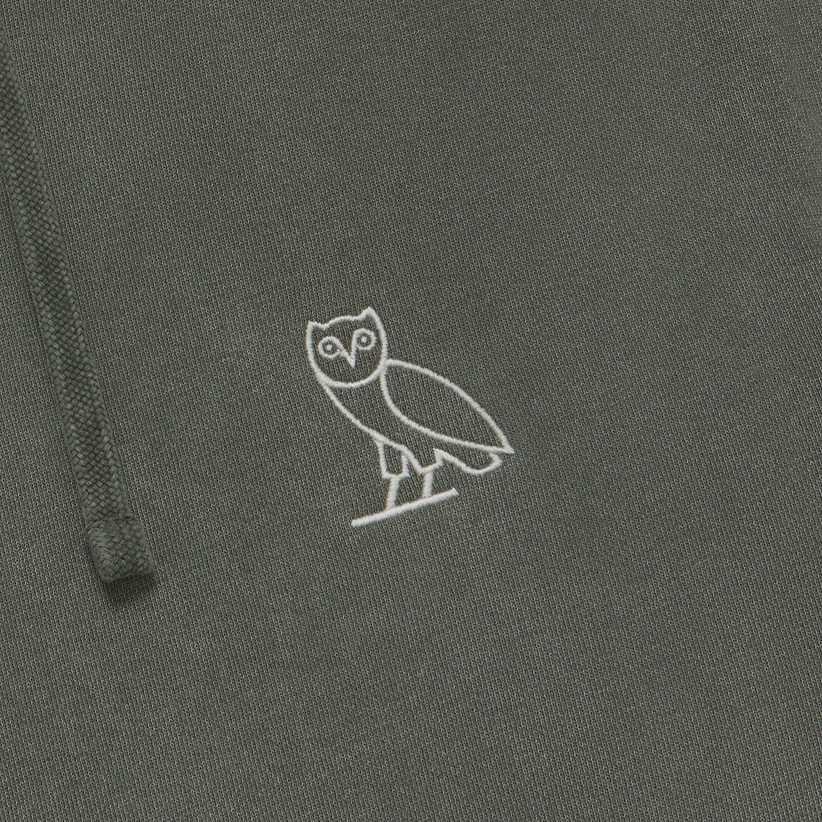 OVO Washed Green Hoodie Close View 2