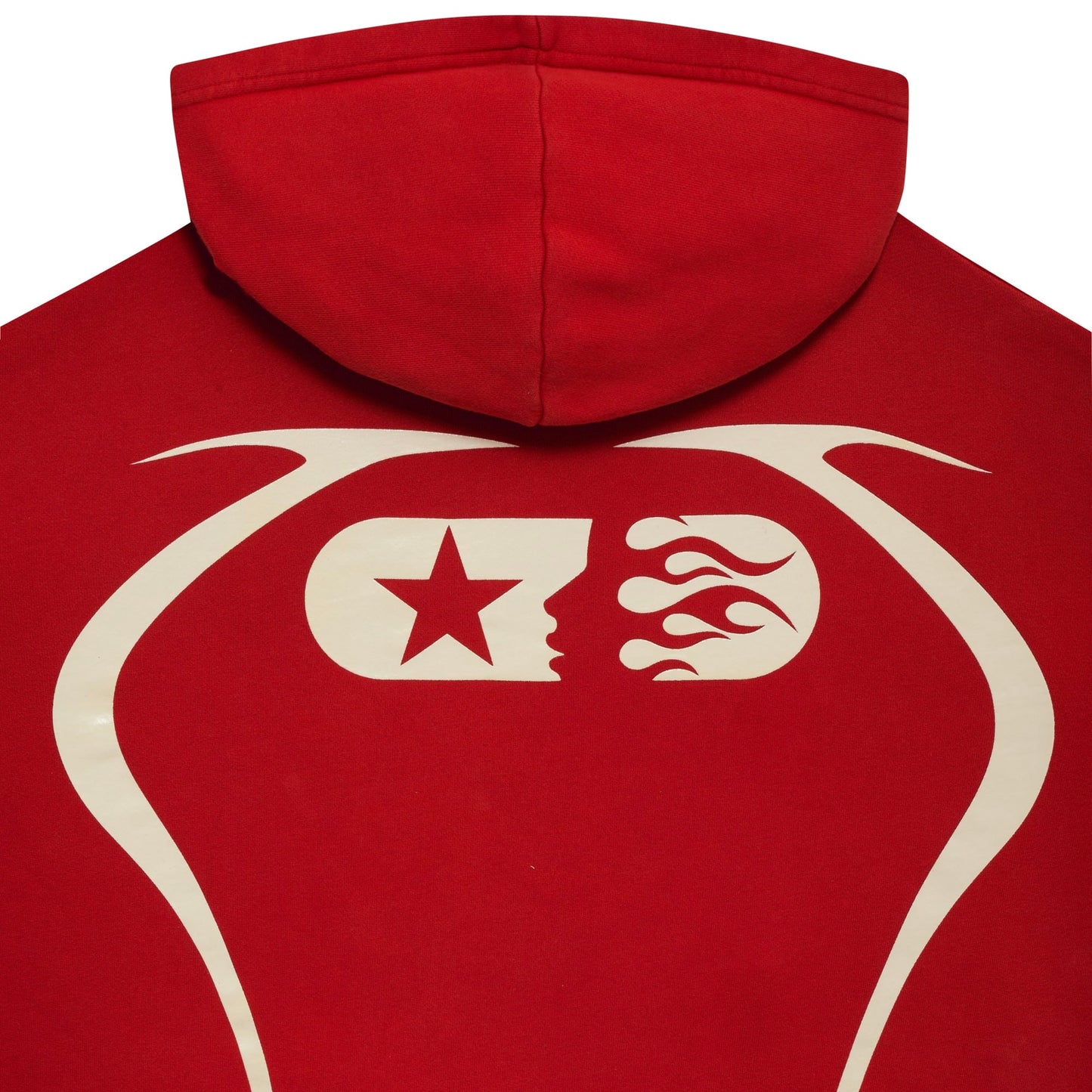 Hellstar Red Sports Hoodie Close VIew