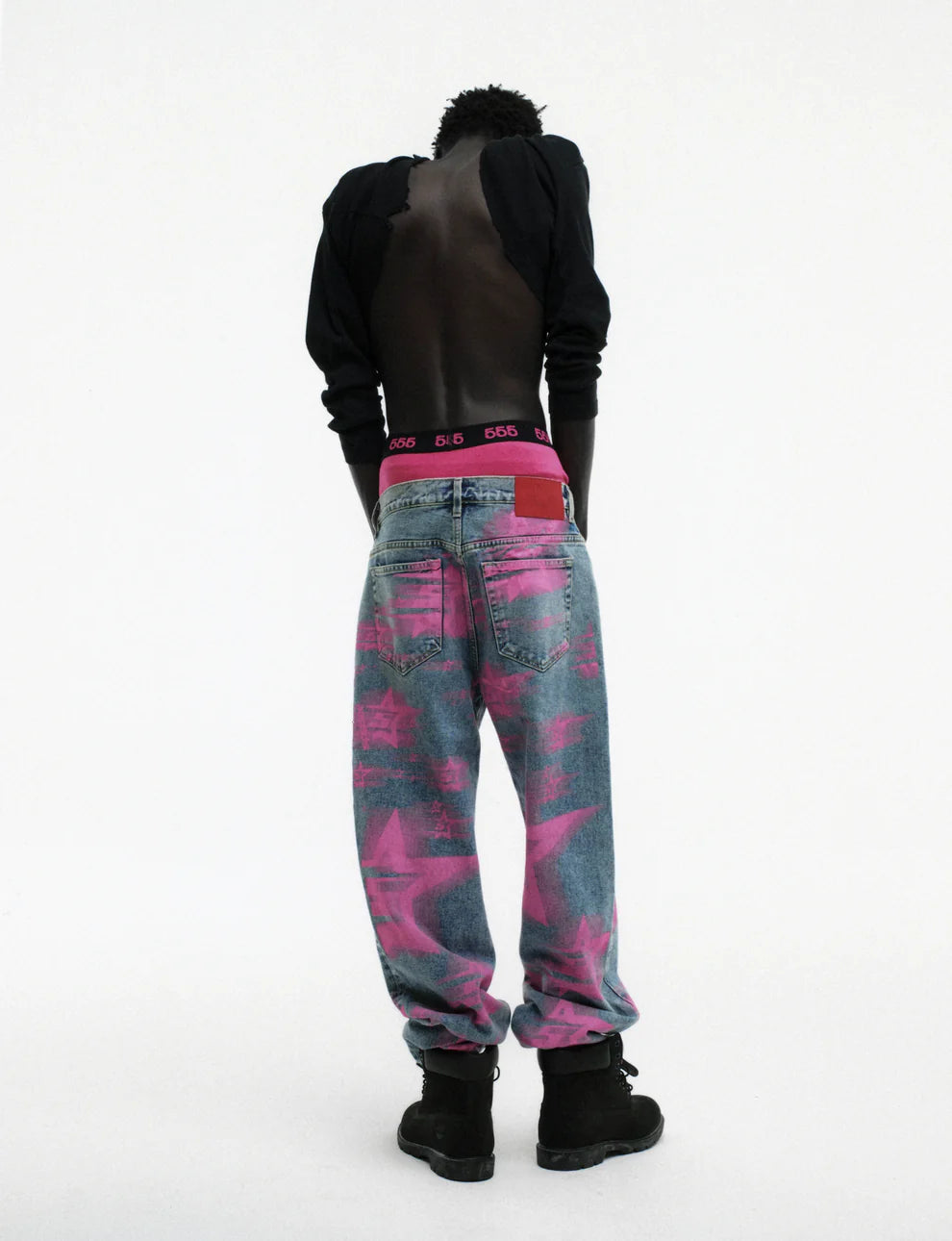 Sp5der Indigo 5 Star Blue Denim Pants