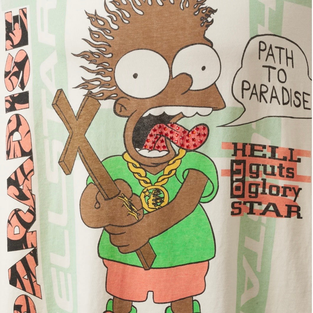Hellstar White Cartoon Cross T-Shirt