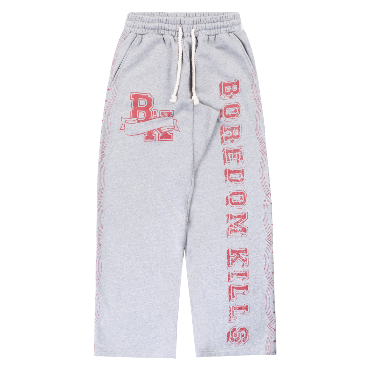 Boredom Kills Grey Collegiate Sweatpants
