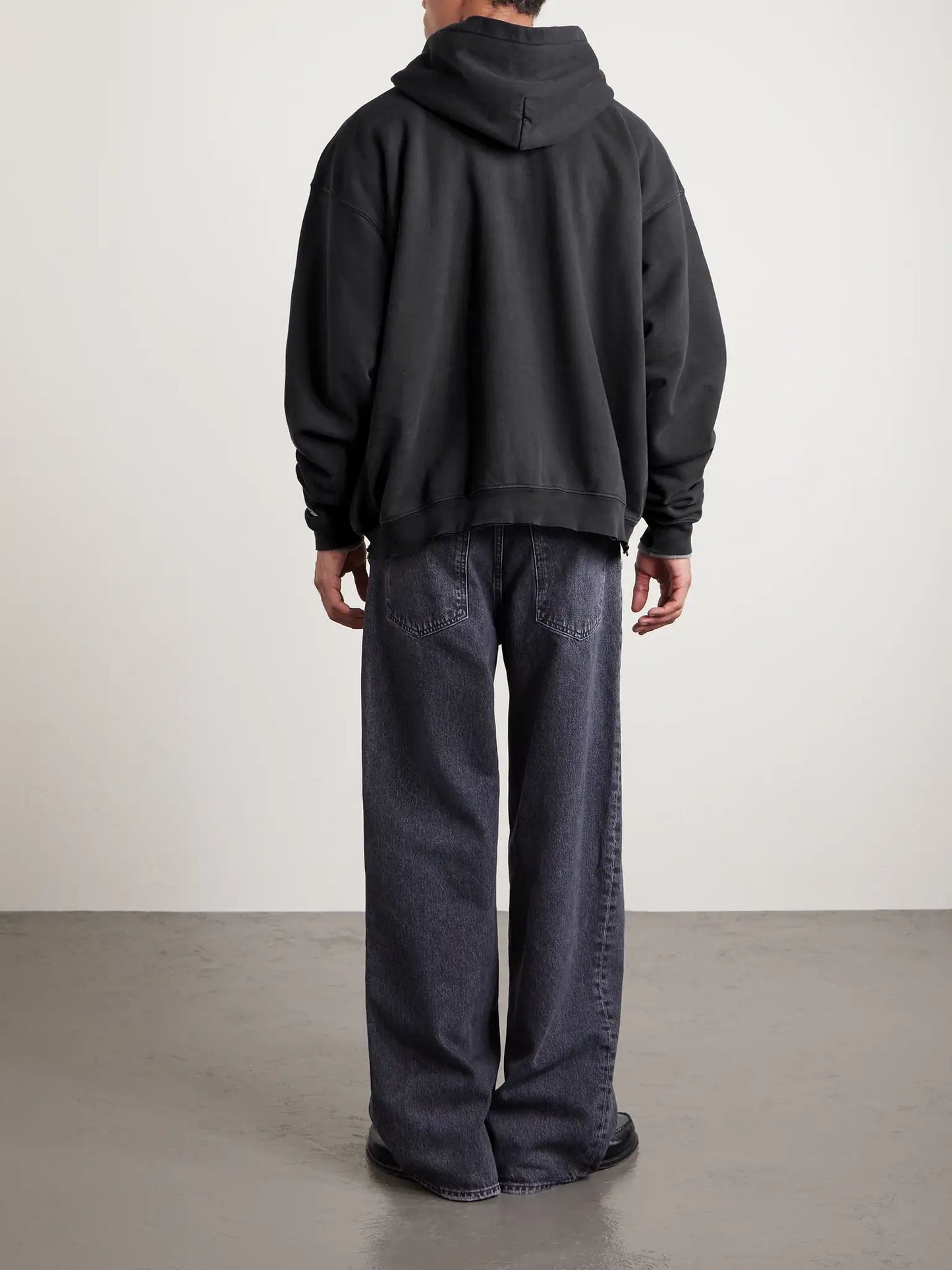 Gallery Dept Black 90s Logo Zip Hoodie
