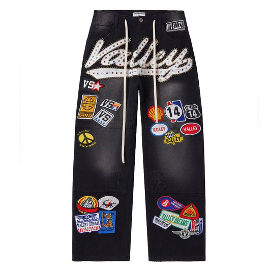 Vale Black 1980s Painters Pants