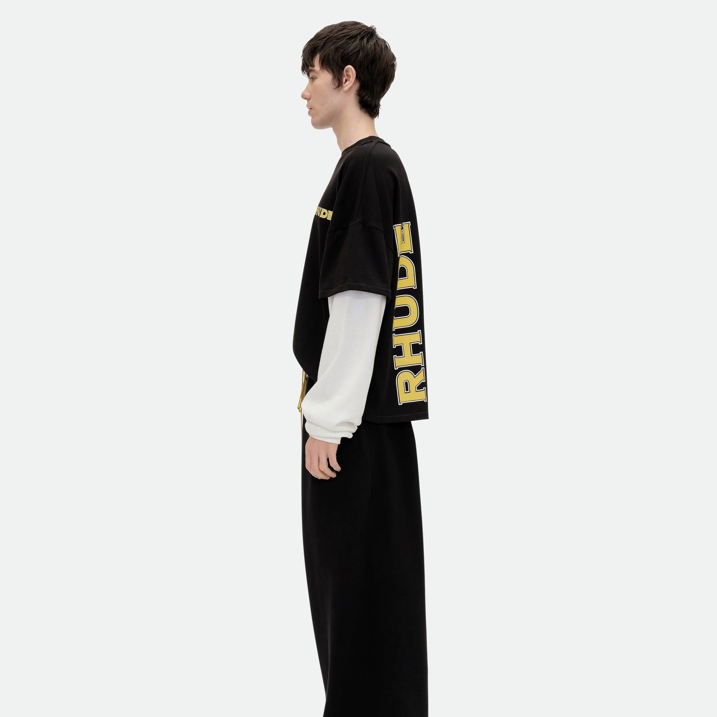 Rhude Vintage Black Steel Double-Layered Long Sleeve