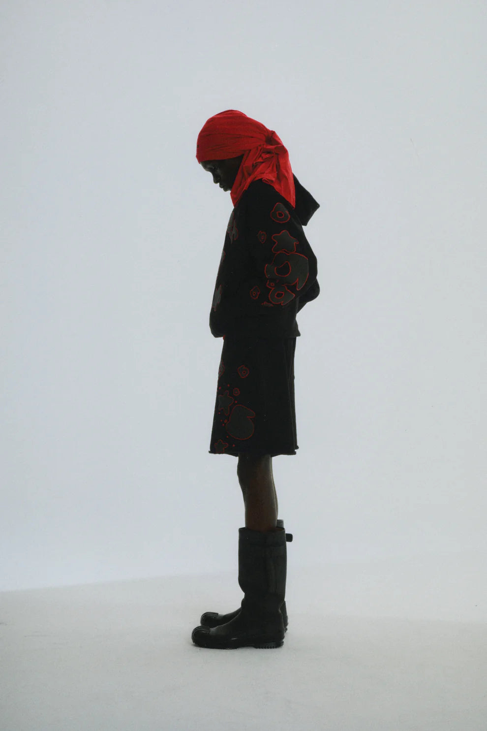 Sp5der Black Red Beluga Outline Hoodie