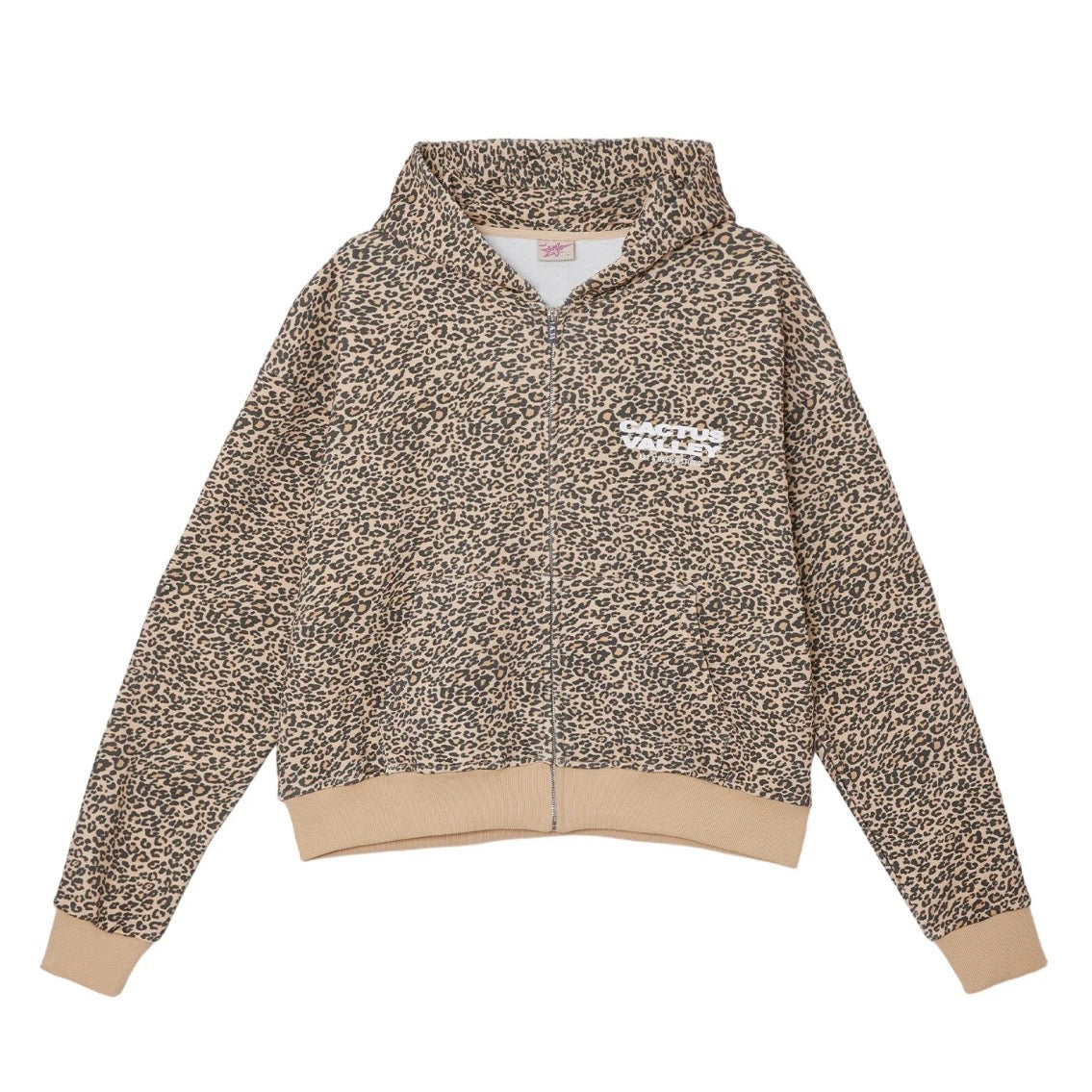 AZVA Leopard Art Zip Hoodie