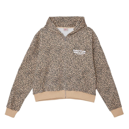 AZVA Leopard Art Zip Hoodie