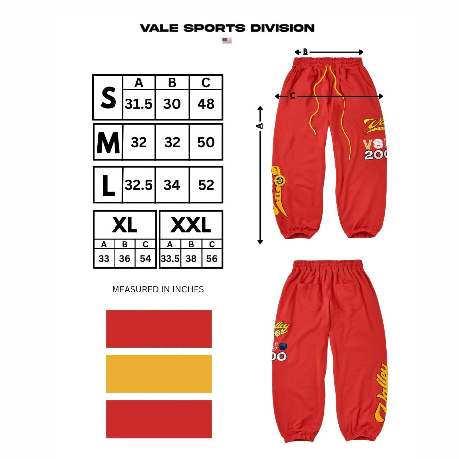 Vale Red Public Sweatpants