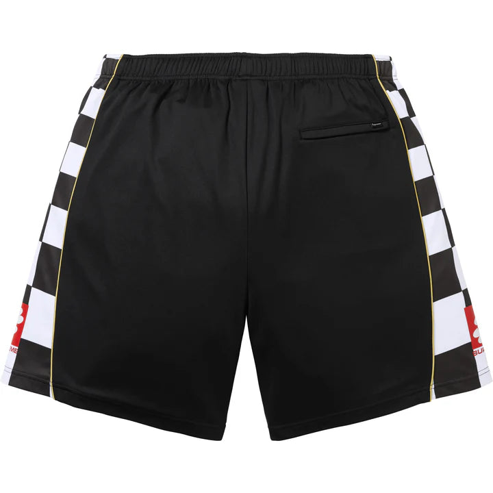 Supreme Black Checkerboard Soccer Shorts