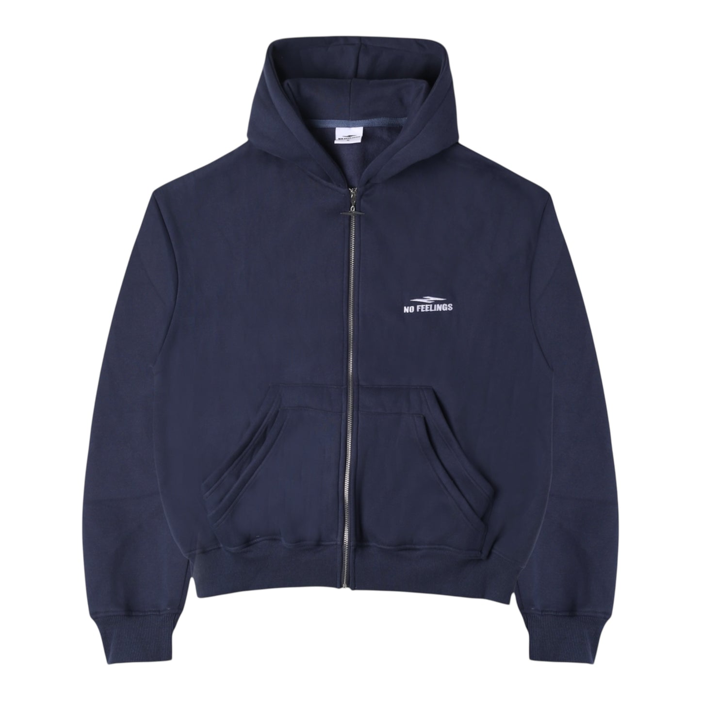 No Feelings Navy 4PF Zip Hoodie