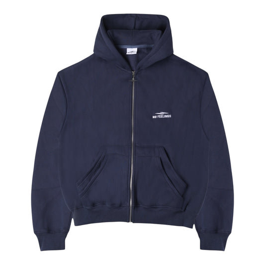 No Feelings Navy 4PF Zip Hoodie
