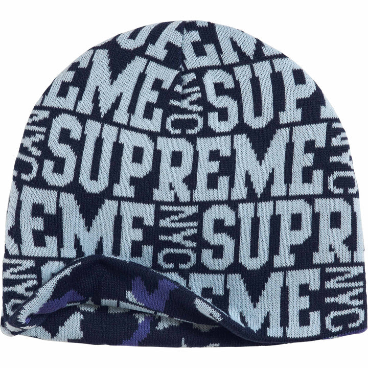 Supreme Navy Reversible Camo Beanie