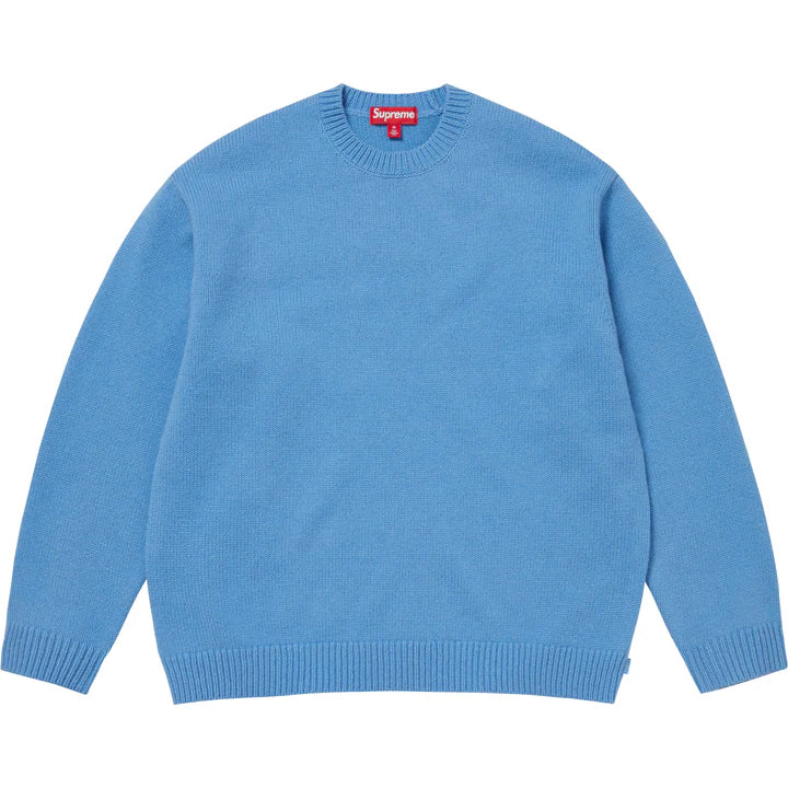 Supreme Light Blue Angora Script Sweater