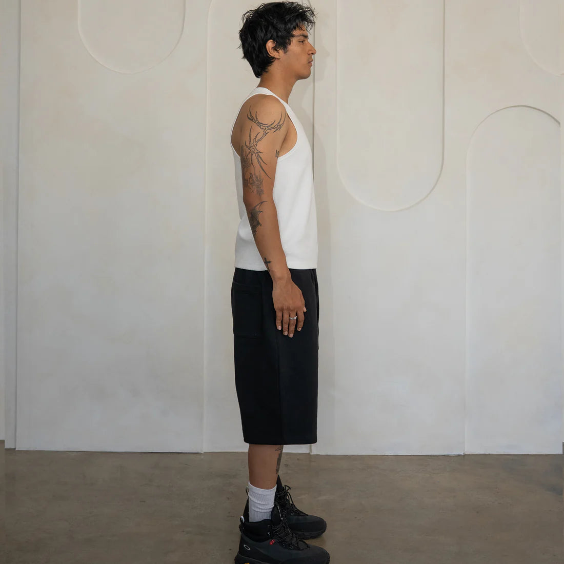 LucidBlanks Black Baggy Sweatshorts