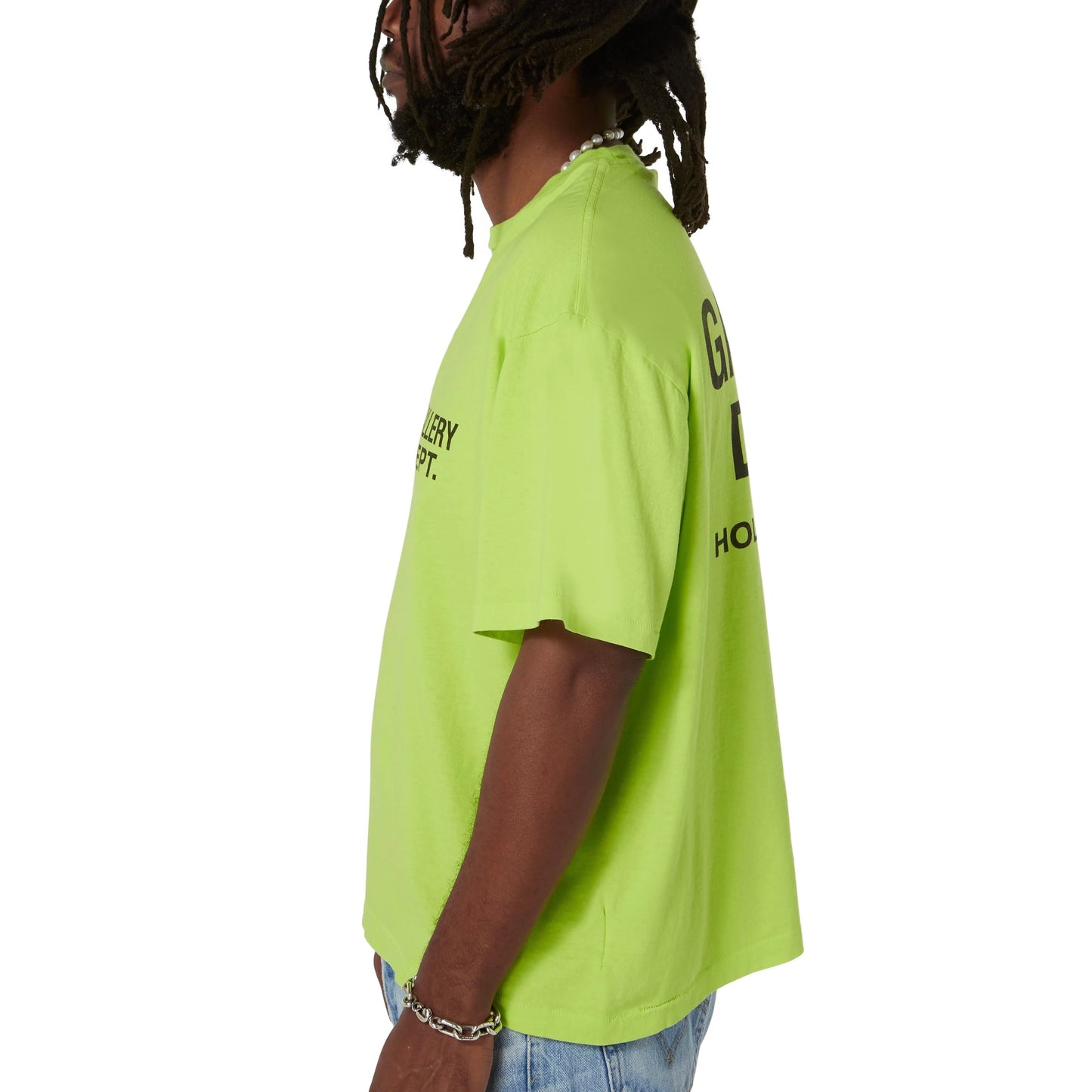 Gallery Dept Lime Green Souvenir T-Shirt On Body View 1