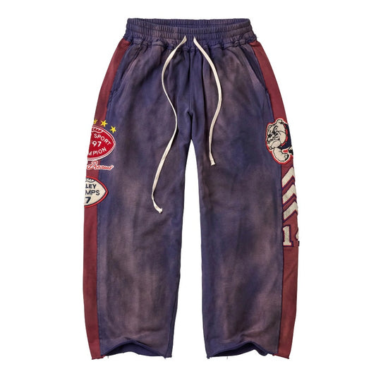 Vale Washed Purple Varsity Sweatpants