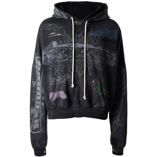 Hellstar Black Graffiti Hoodie