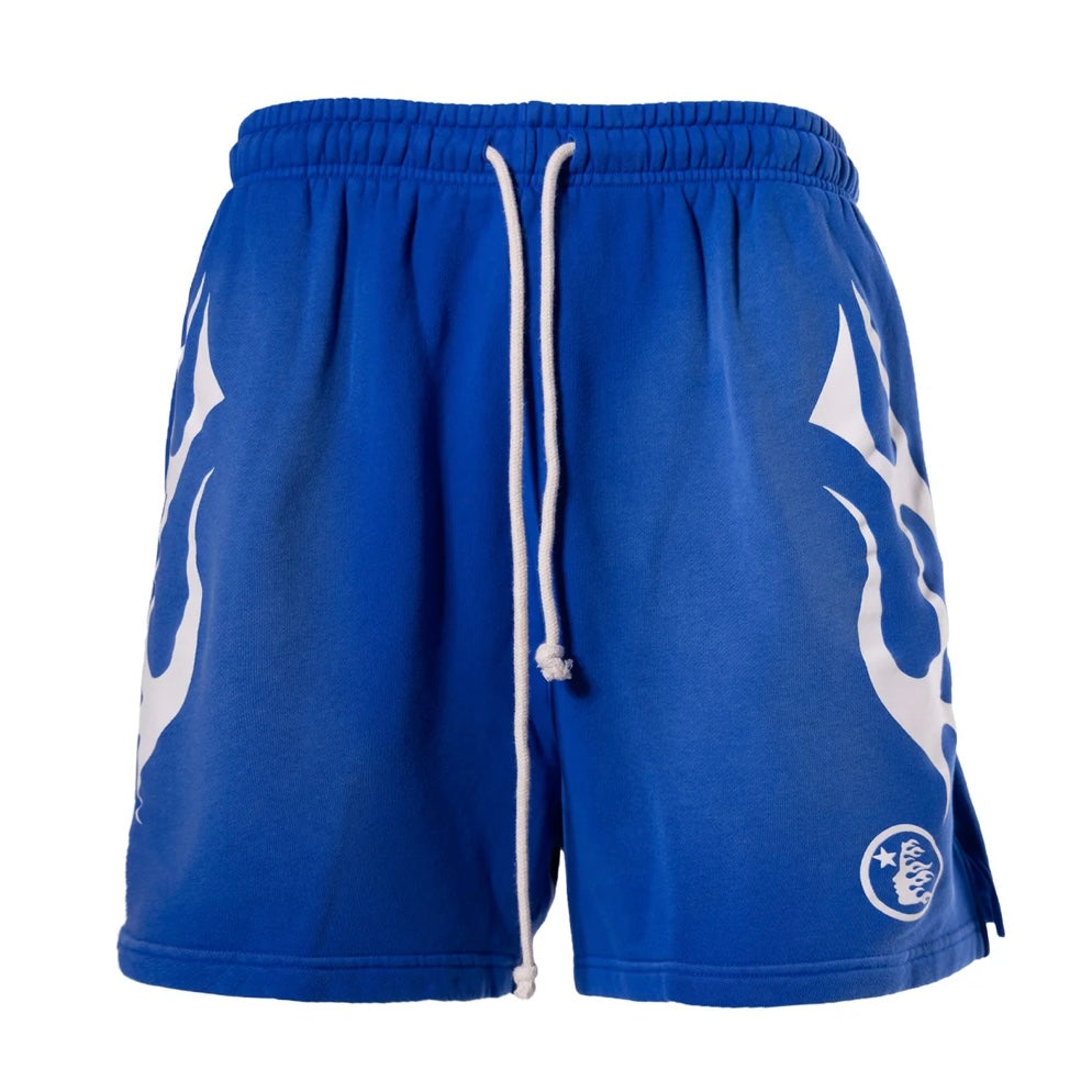 Hellstar Blue White Flame Shorts