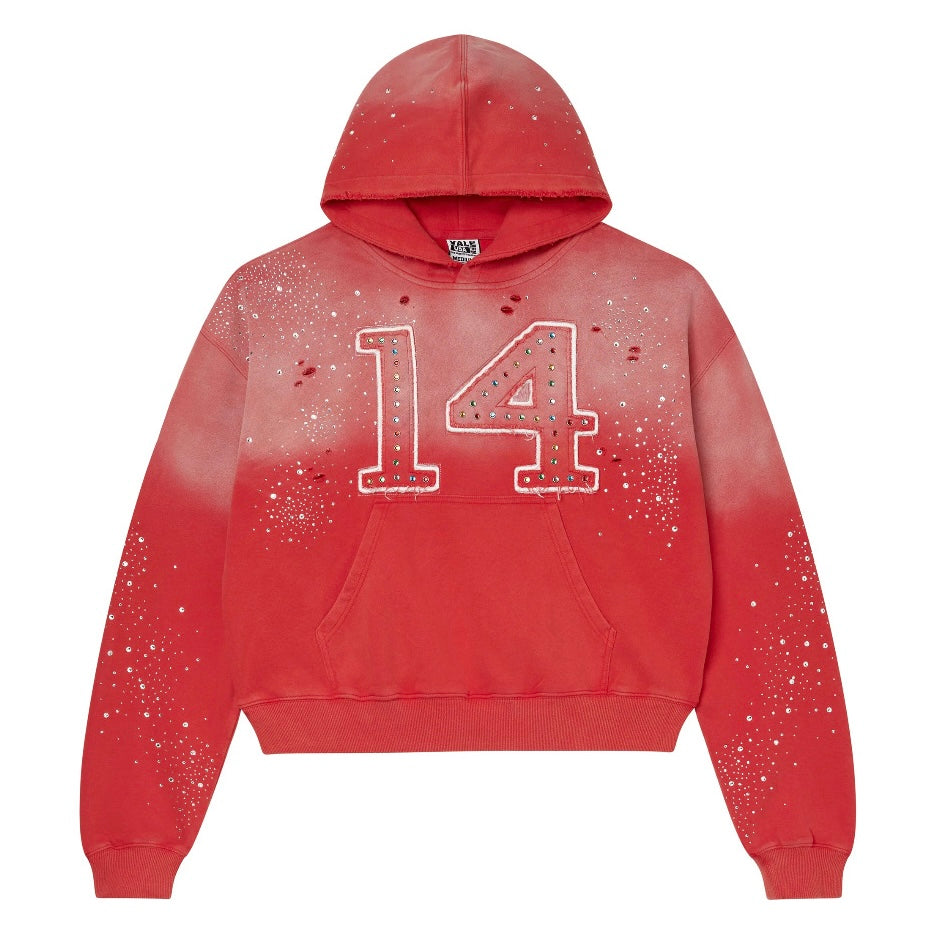 Vale Red 14 Patch Hoodie