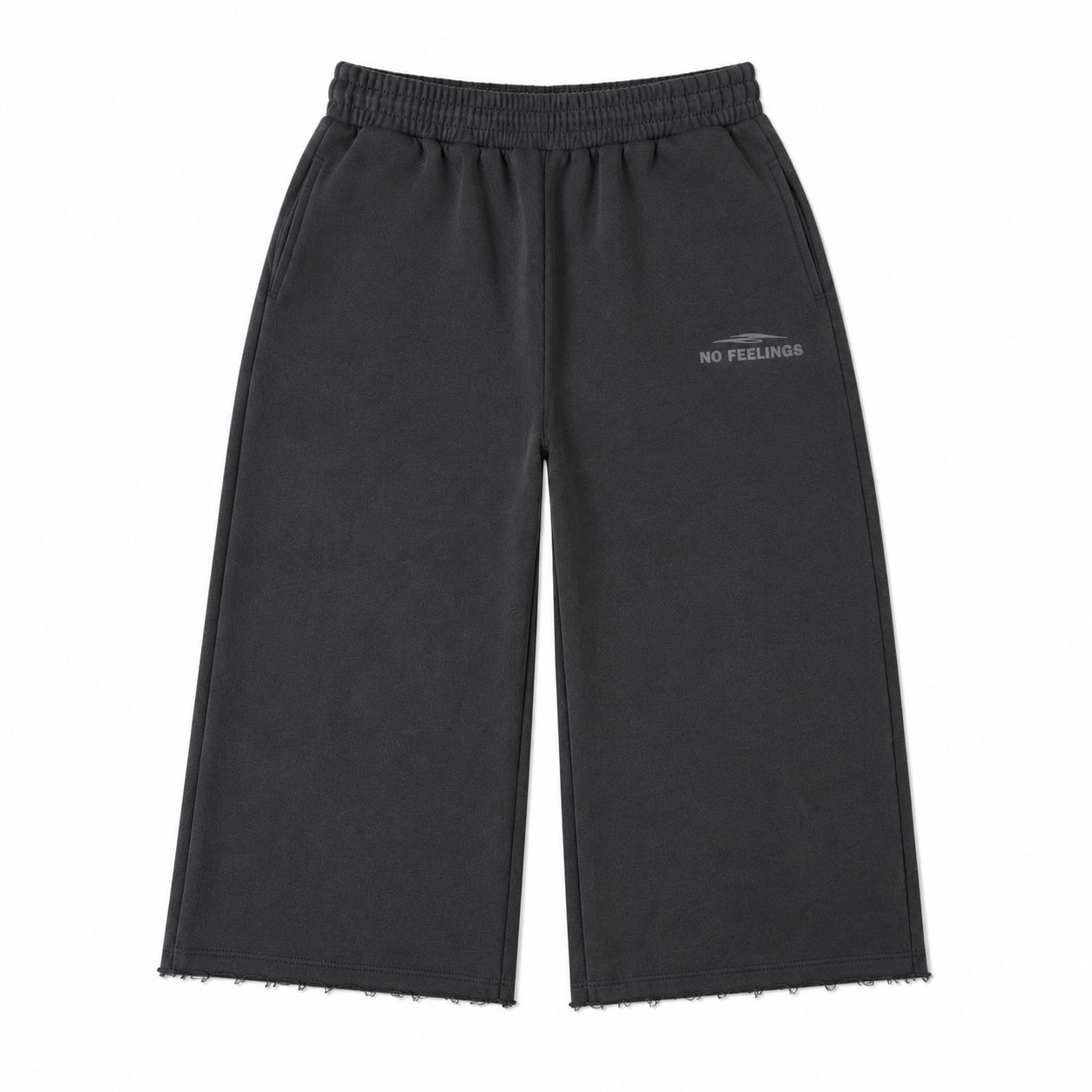 No Feelings Black 4PF 3/4 Shorts