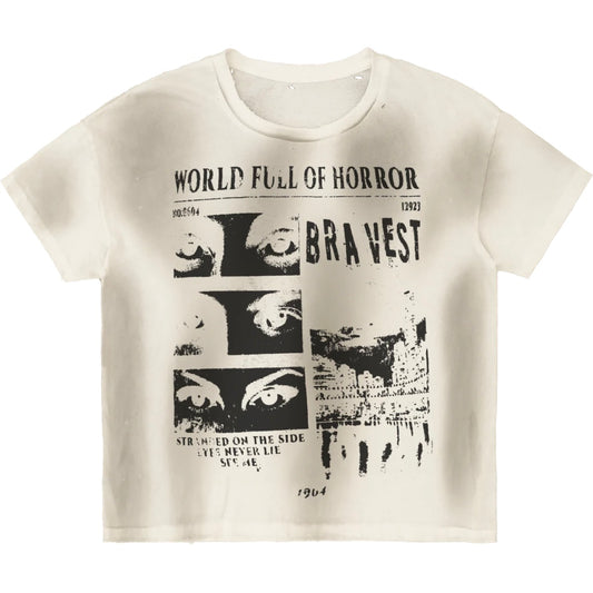 Bravest Studios White Horrors Vintage T-Shirt