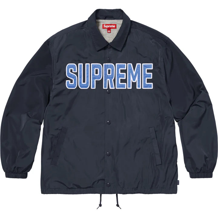 Supreme Navy Spellout Coaches Jacket