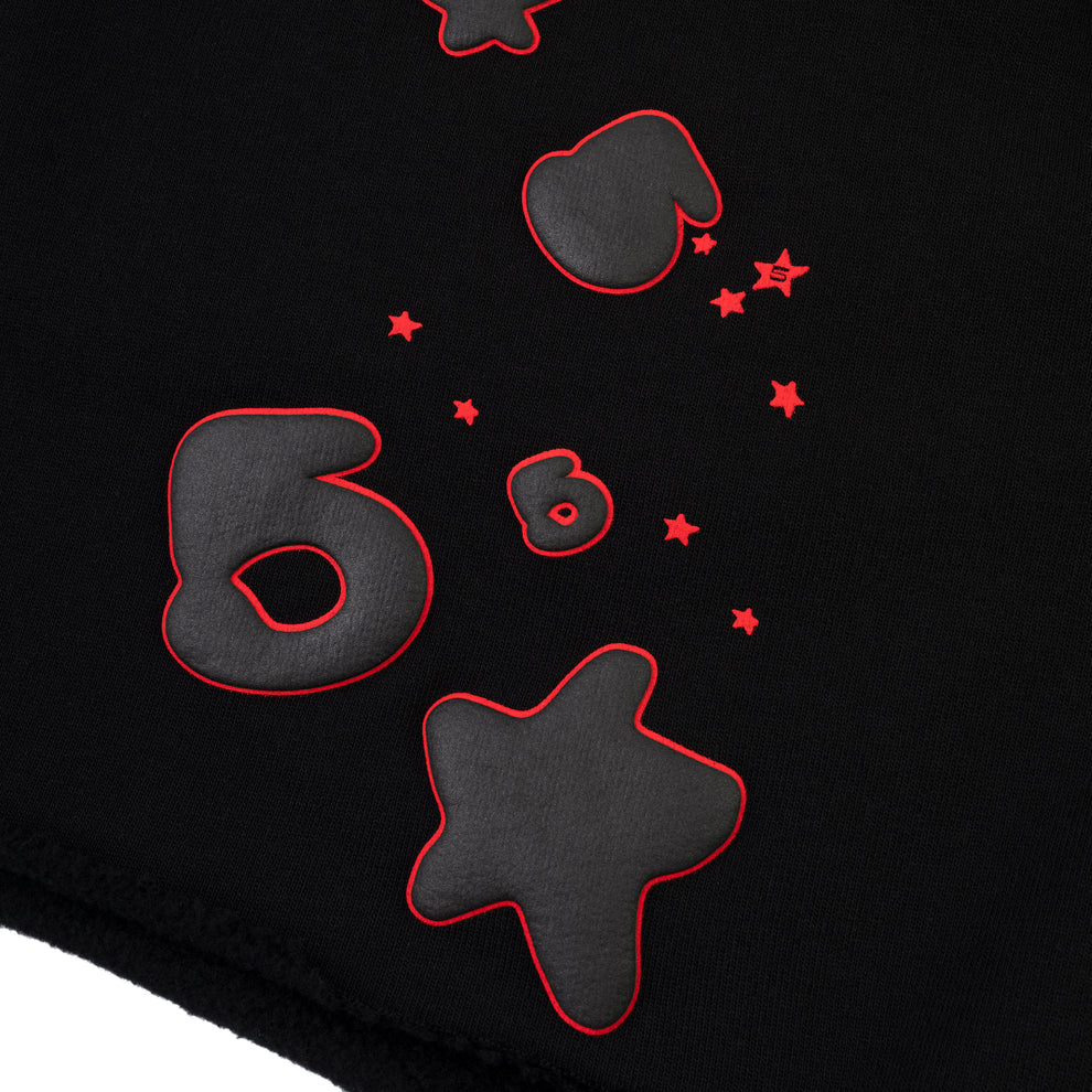 Sp5der Black Red Beluga Outline Shorts