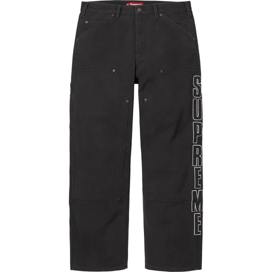 Supreme Black Reflective Double Knee Pants