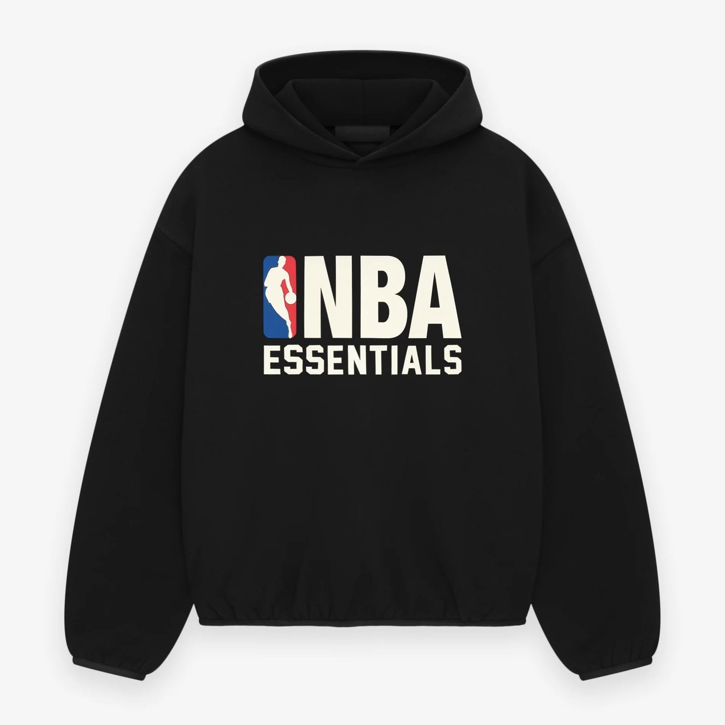 Fear of God Essentials NBA Black Hoodie Front