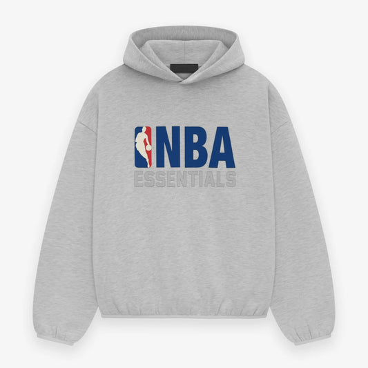 Fear of God Essentials NBA Light Heather Hoodie Front