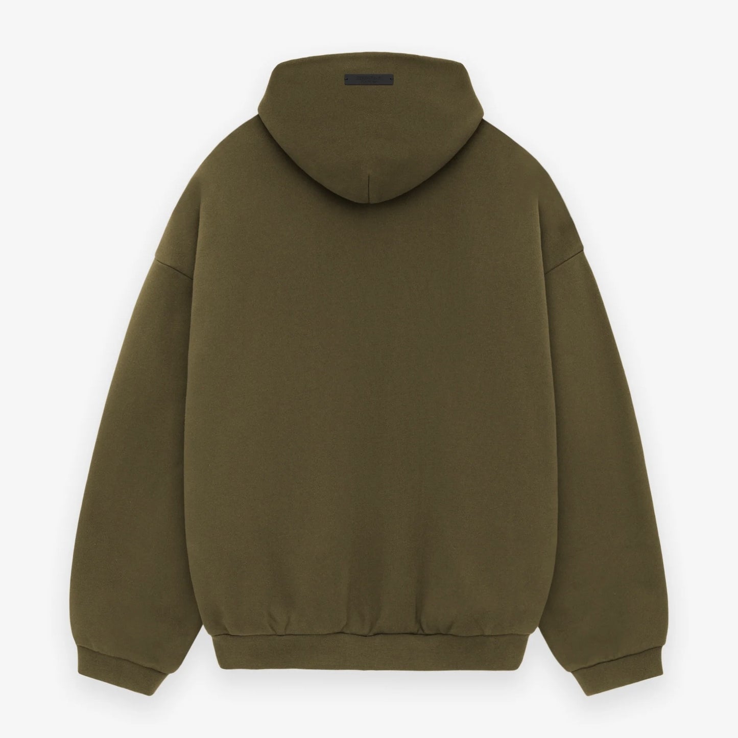Fear of God Essentials Olive Fleece Hoodie Back