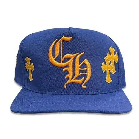 Chrome Hearts Blue Cross Patch Snapback Hat