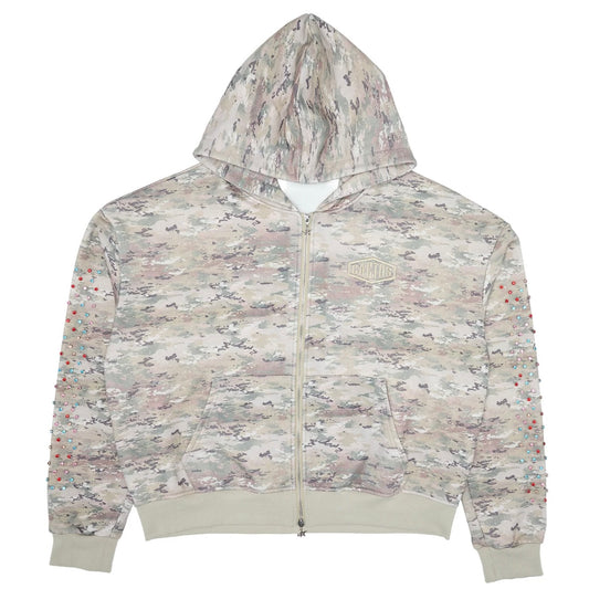 AZVA Camo Crystal Cactus Zip Hoodie