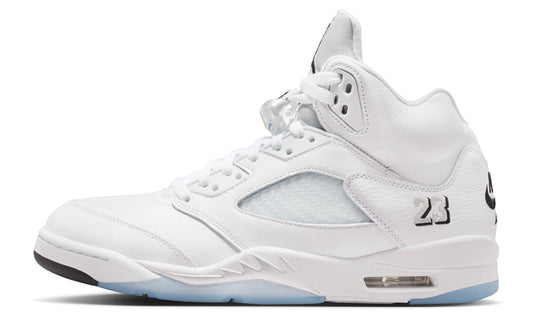 Air Jordan Mens 5 Retro - White Metallic