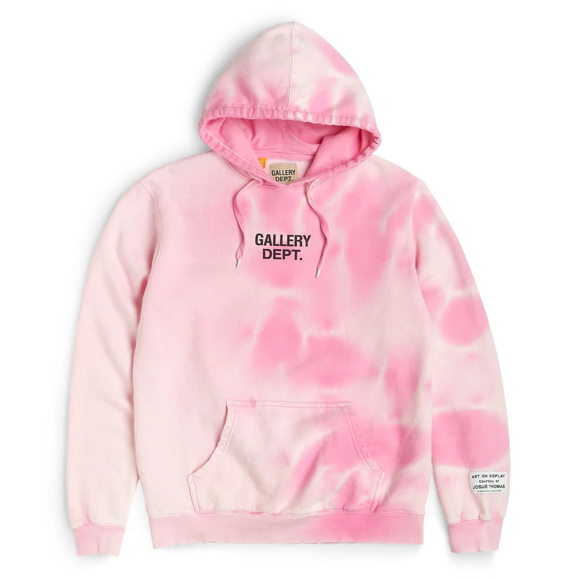 Gallery Dept Pink Sunfaded Hoodie Front View