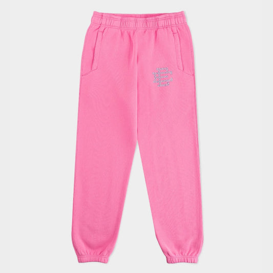 Eric Emanuel Pink Swarovski Crystal Sweatpants Front View