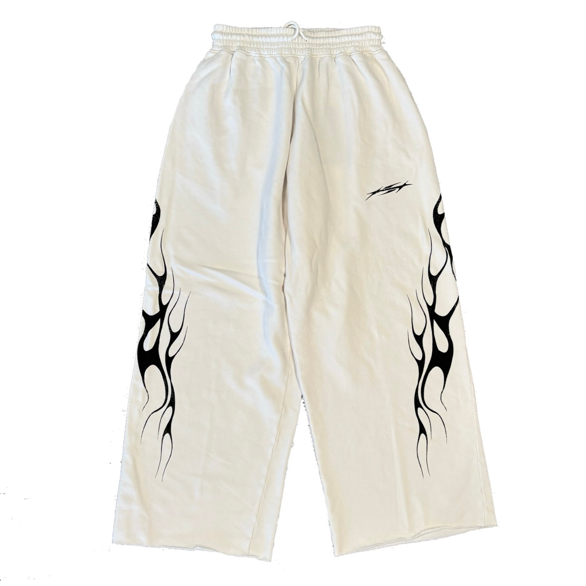 Hellstar White Tribal Flame Sweatpants