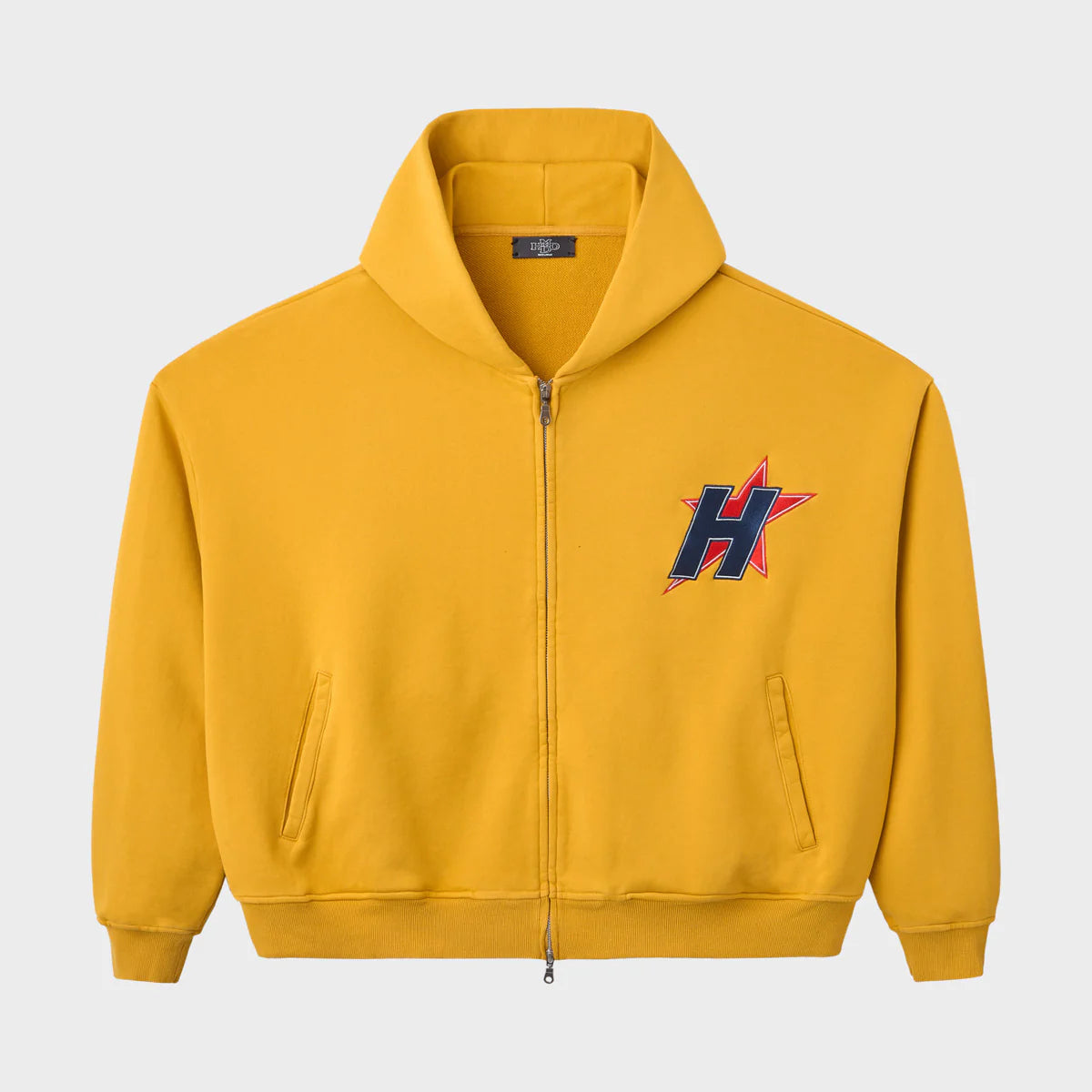 HMDD H-Star Gold Zip Hoodie Front