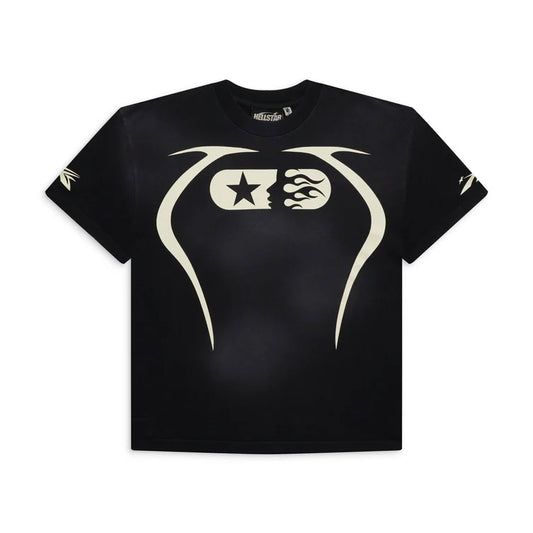 Hellstar Black Warm Up T-Shirt Front