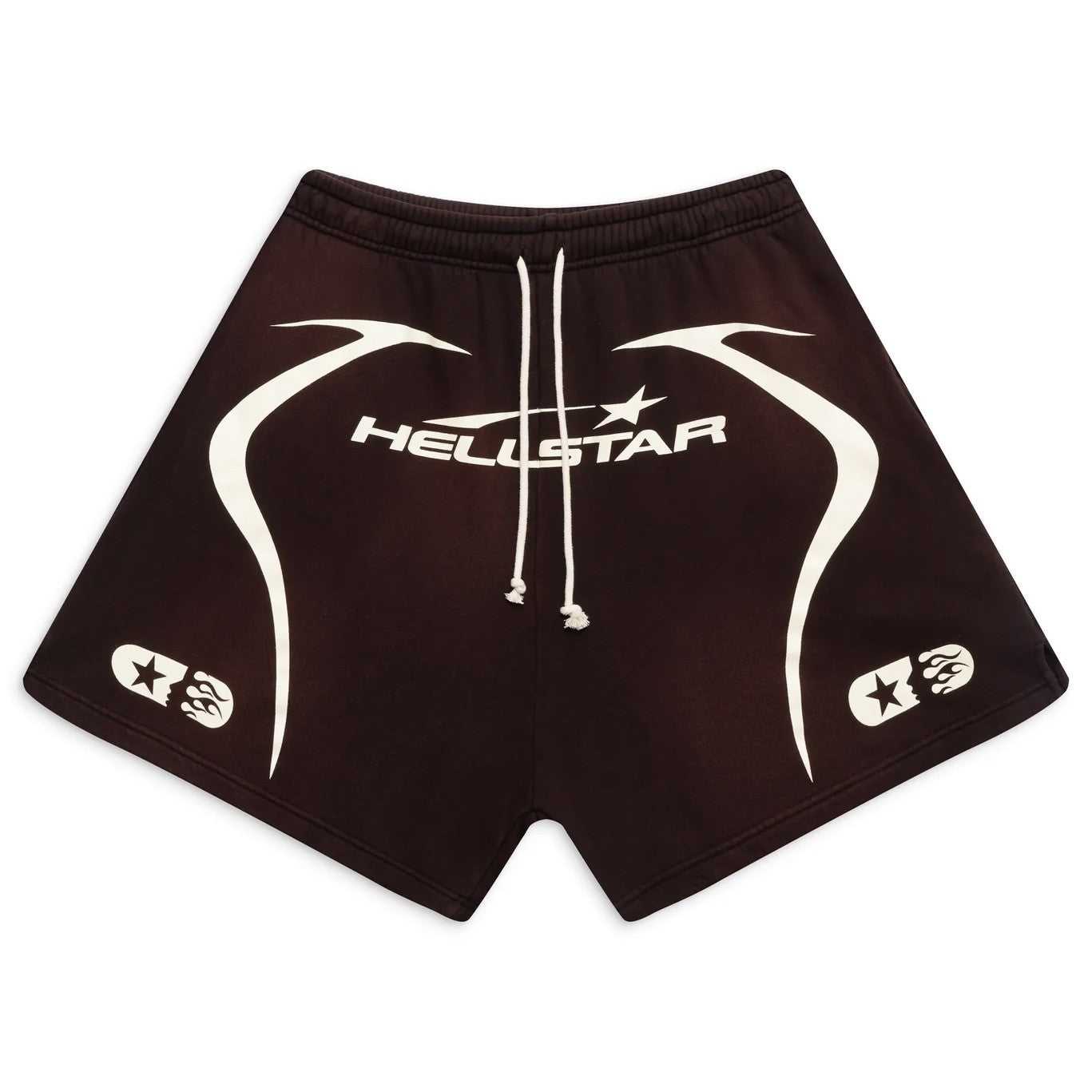 Hellstar Brown Warm Up Shorts Front