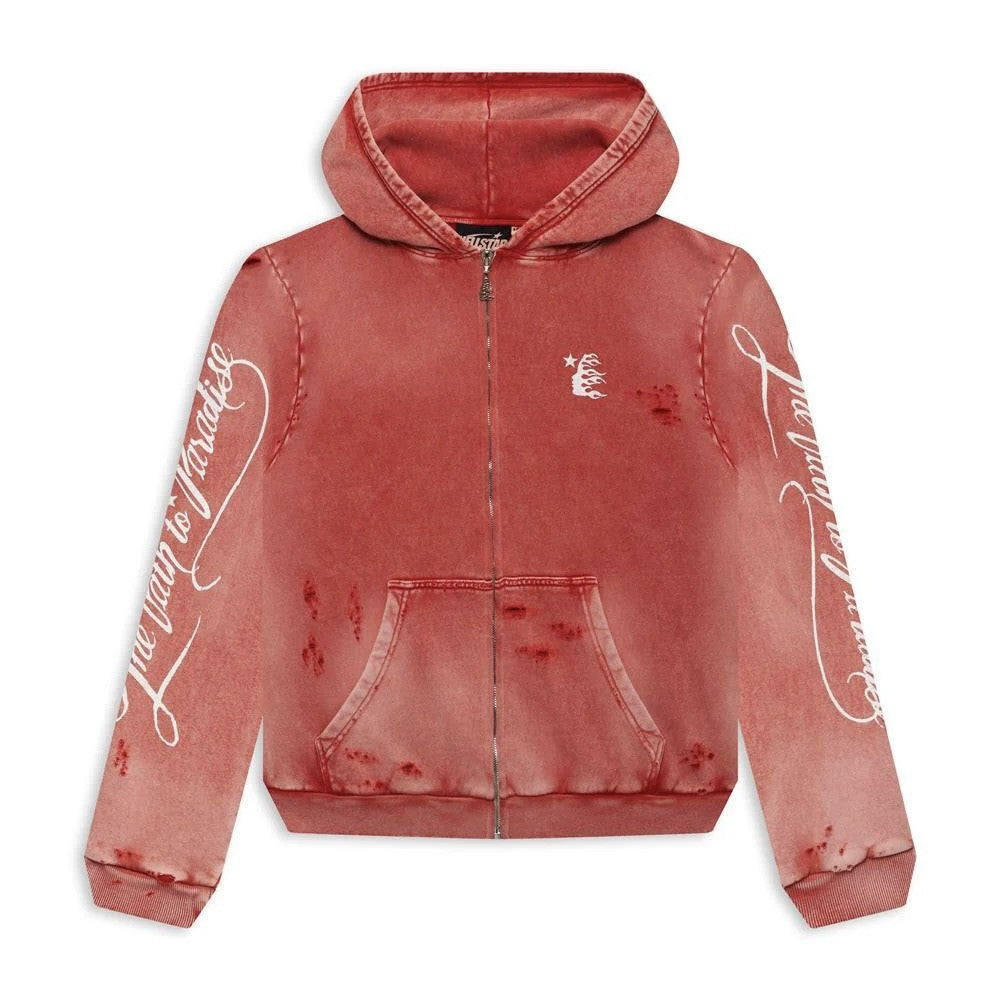 Hellstar Red Path to Paradise Zip Hoodie Front