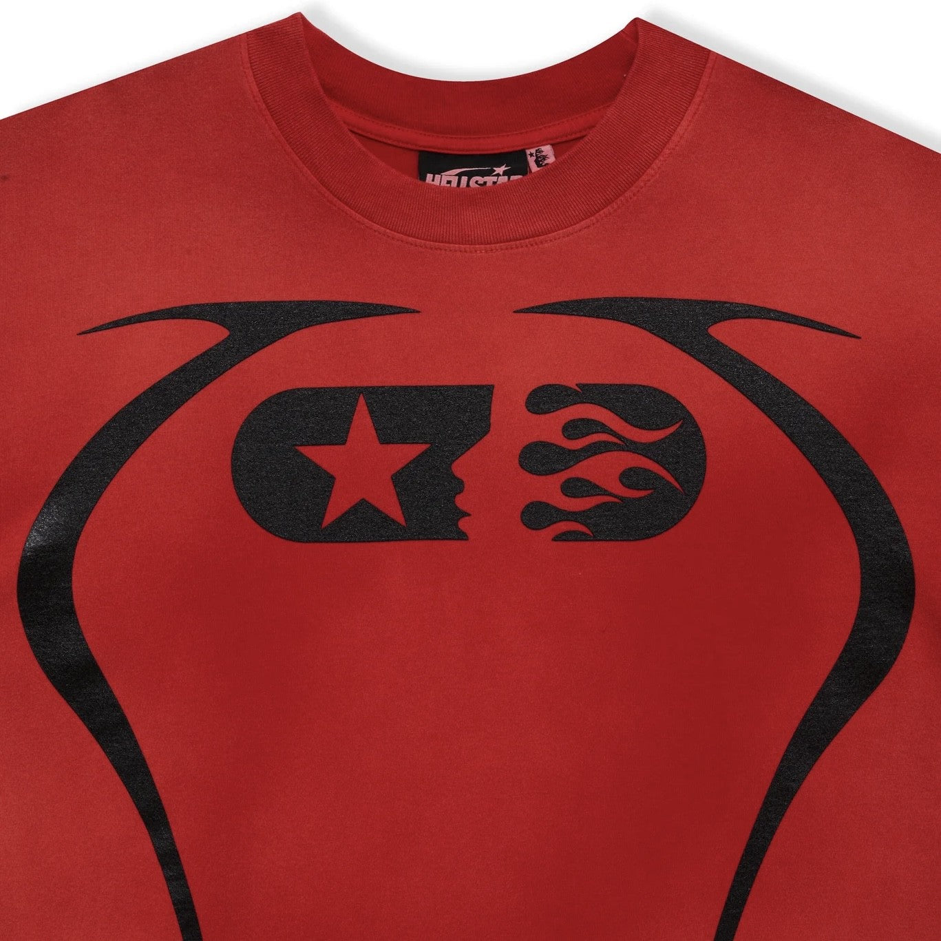 Hellstar Red Warm Up T-Shirt Close