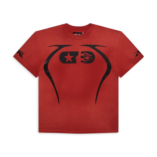 Hellstar Red Warm Up T-Shirt Front