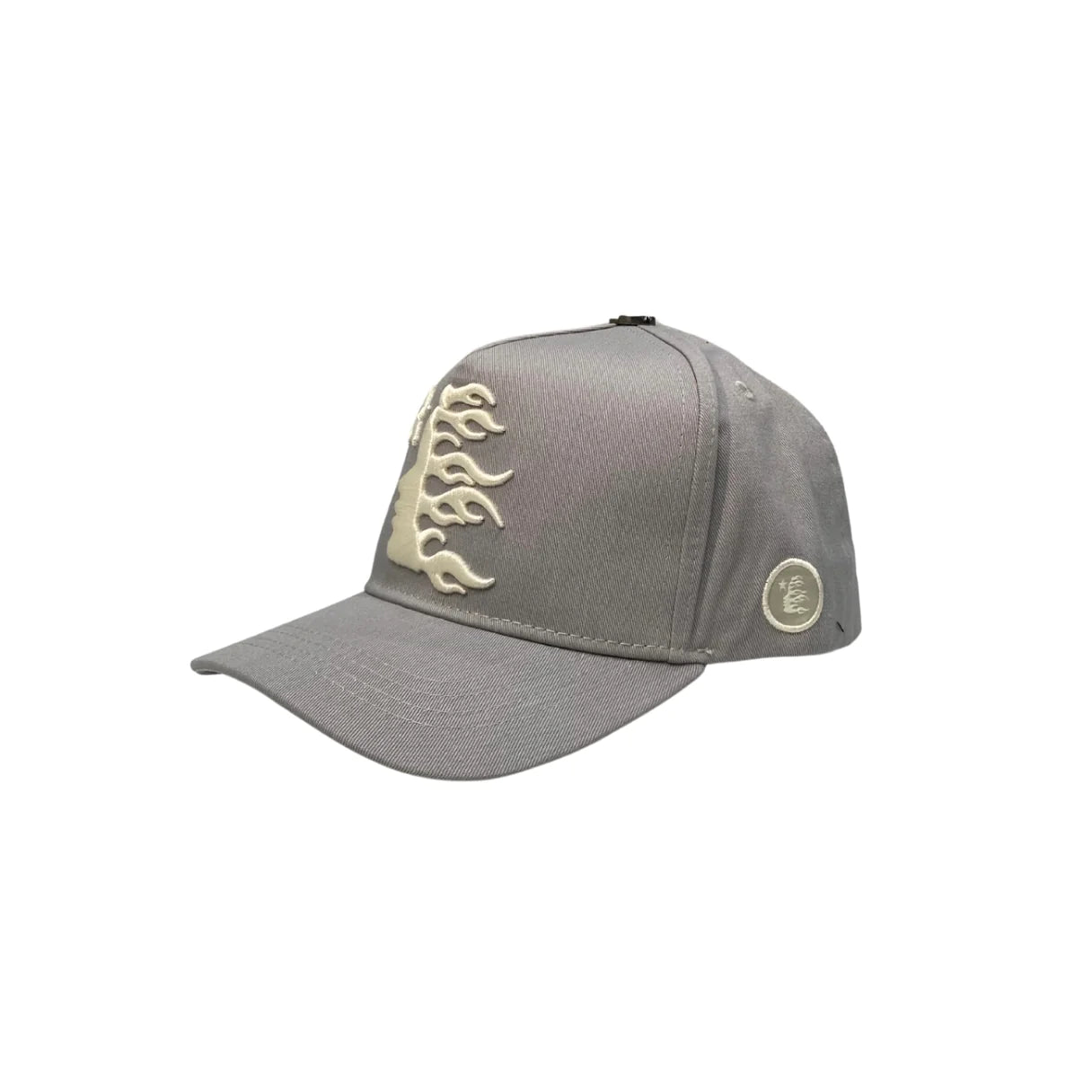 Hellstar Grey OG Snapback Hat Side View