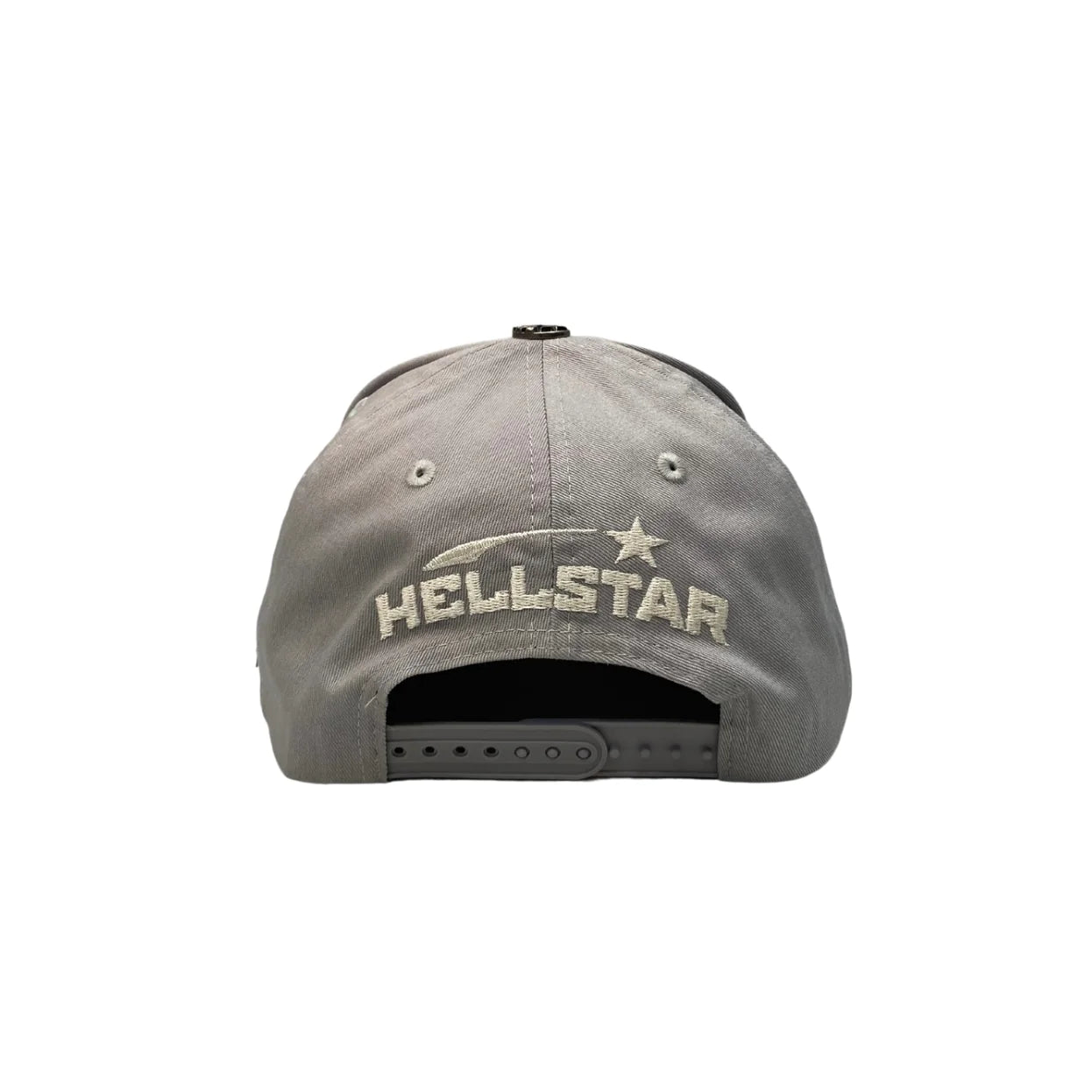 Hellstar Grey OG Snapback Hat Back View